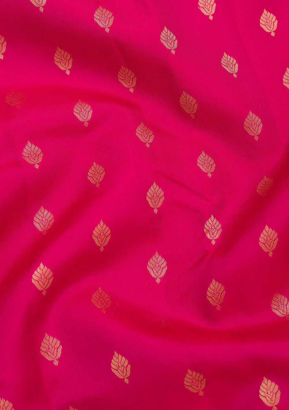 Rani Pink Zariwork Pure Silk Saree-Koskii