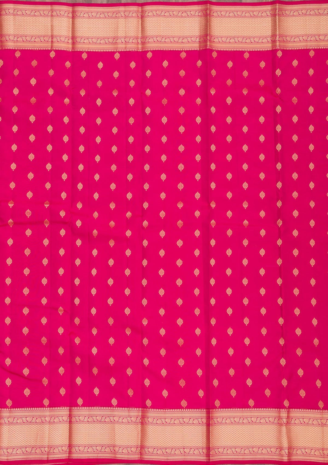 Rani Pink Zariwork Pure Silk Saree-Koskii