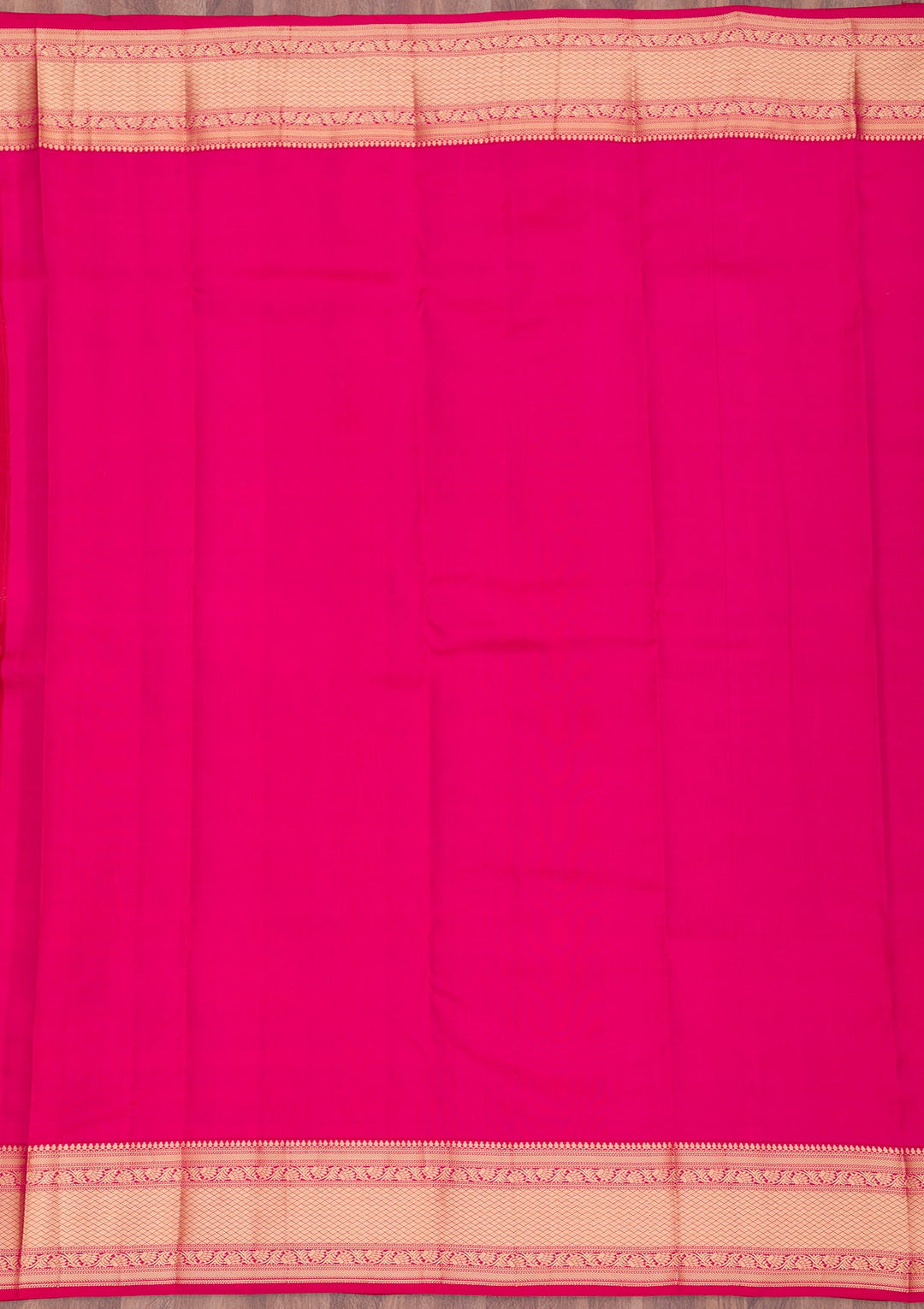 Rani Pink Zariwork Pure Silk Saree-Koskii