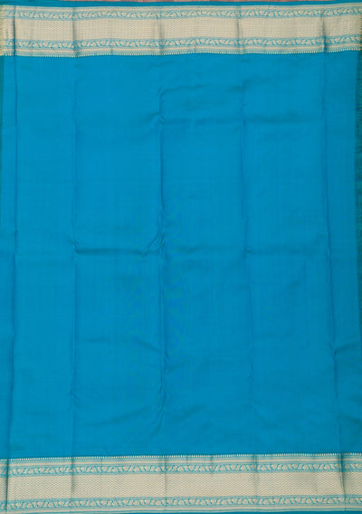 Sky Blue Zariwork Pure Silk Saree-Koskii