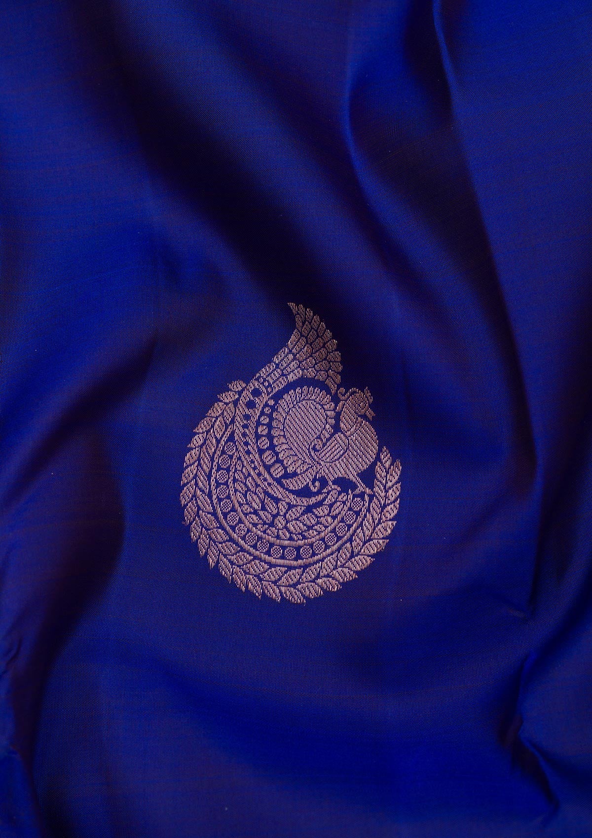Royal Blue Zariwork Pure Silk Saree-Koskii