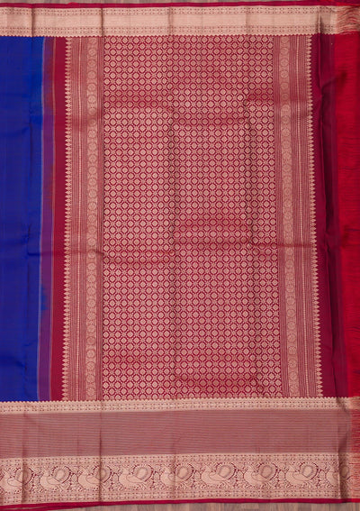 Royal Blue Zariwork Pure Silk Saree-Koskii