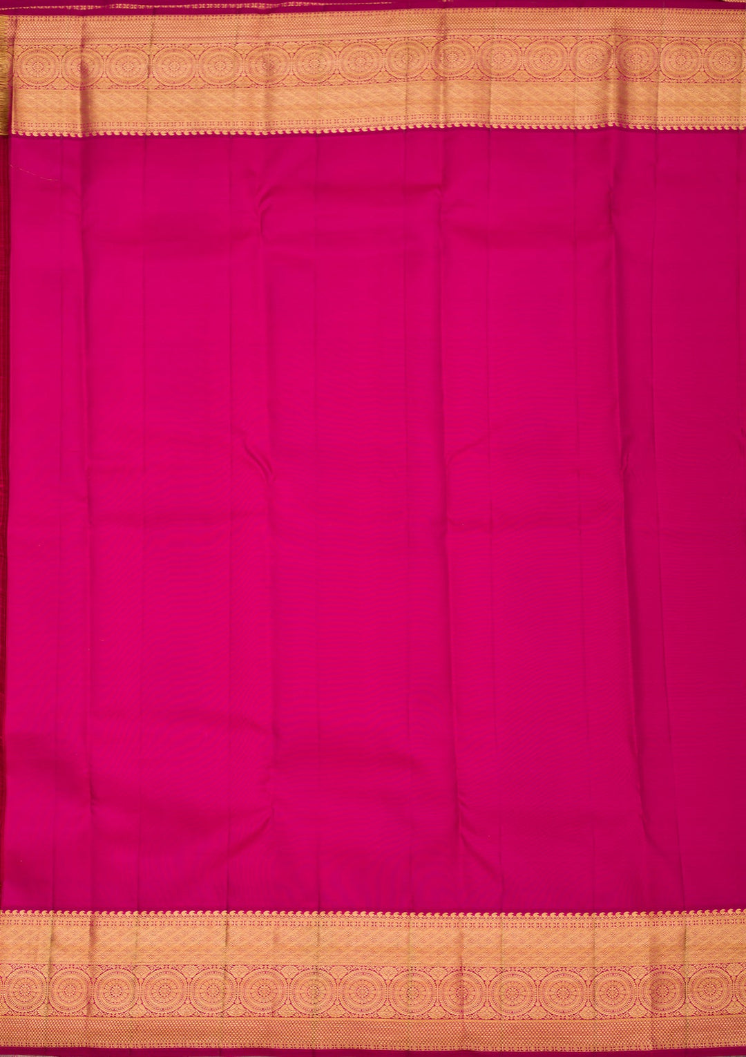 Rani Pink Zariwork Pure Silk Saree-Koskii