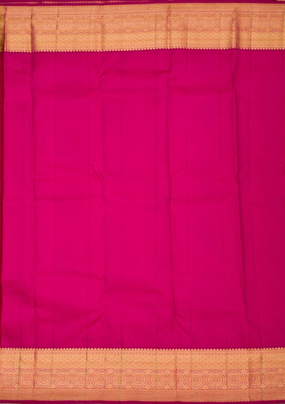 Rani Pink Zariwork Pure Silk Saree-Koskii