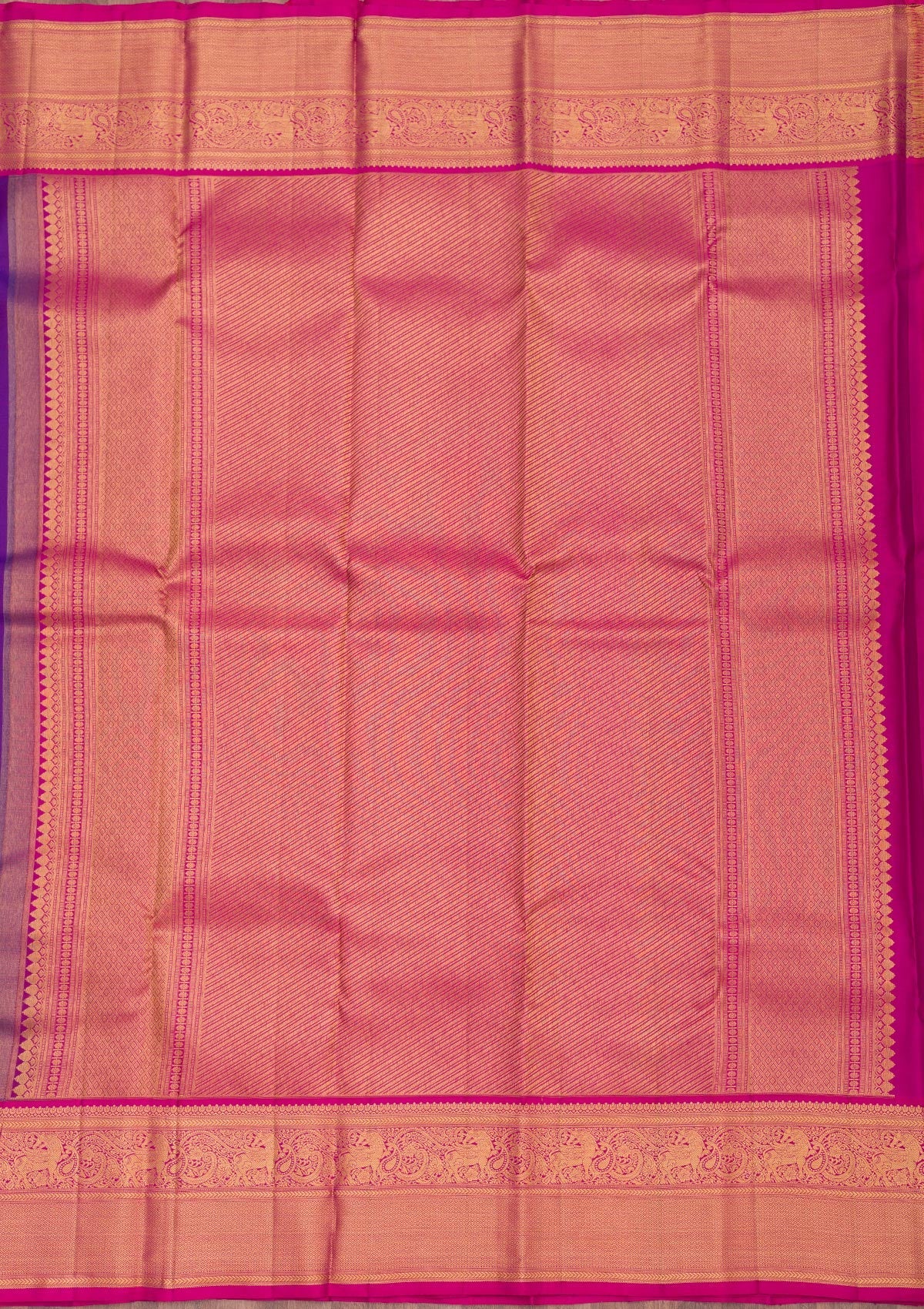 Royal Blue Zariwork Pure Silk Saree-Koskii