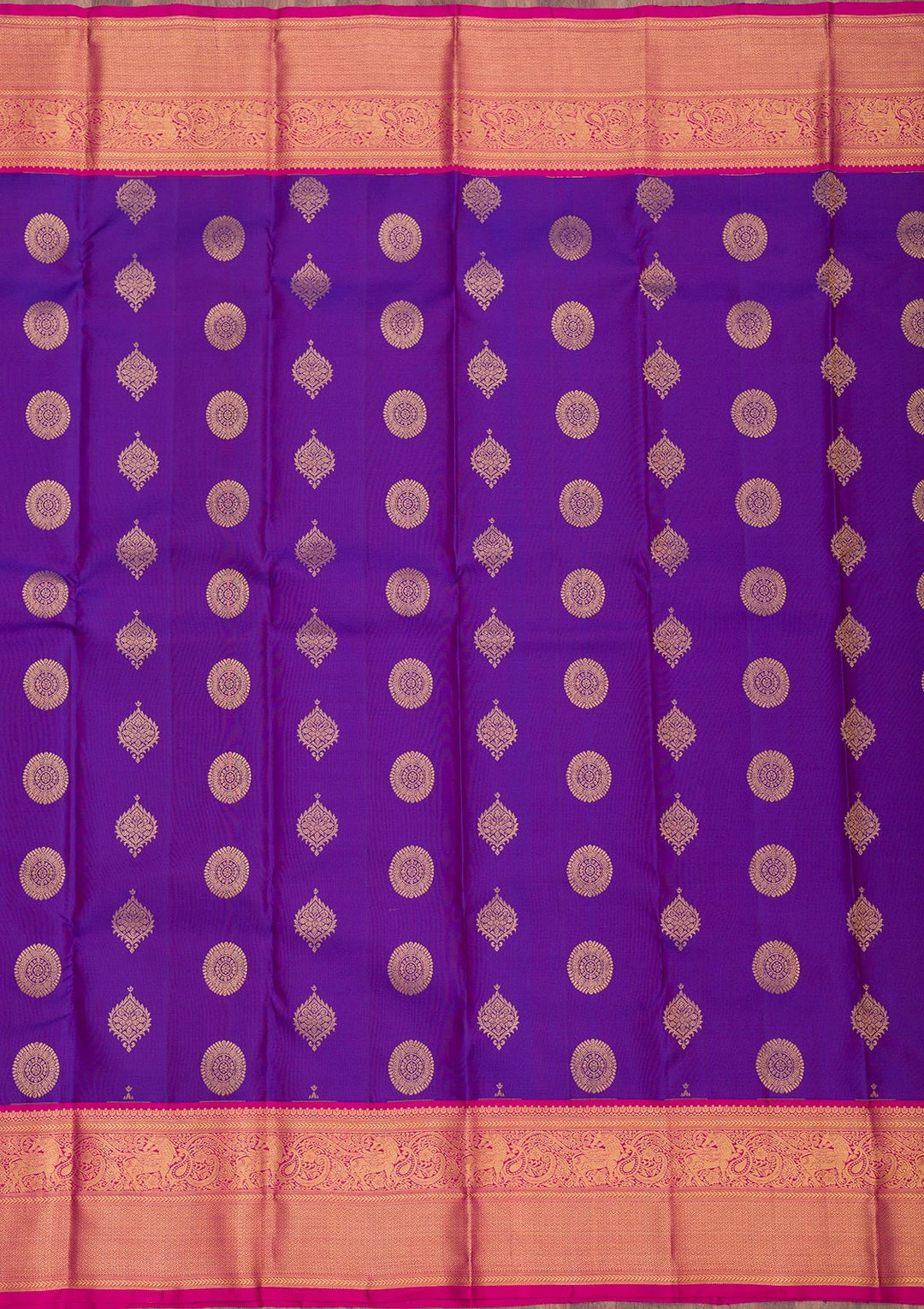 Royal Blue Zariwork Pure Silk Saree-Koskii