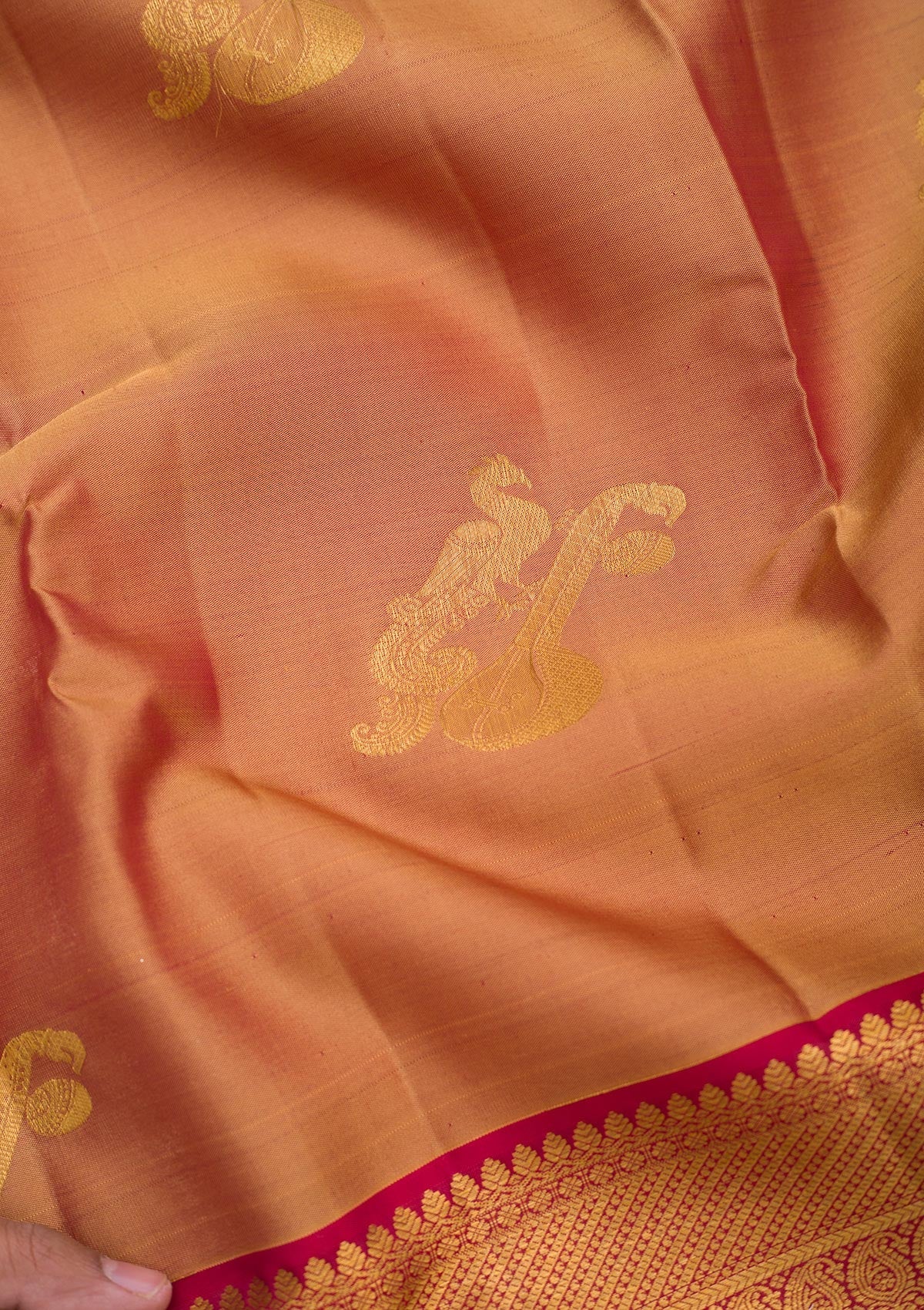 Gold Zariwork Pure Silk Saree-Koskii