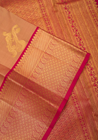 Gold Zariwork Pure Silk Saree-Koskii