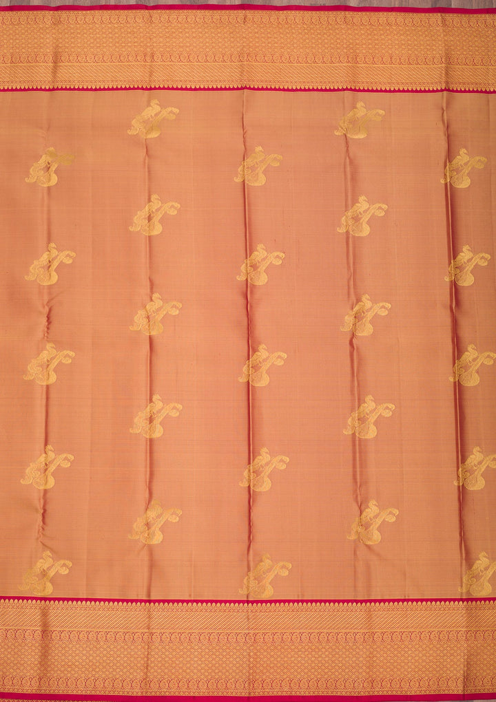 Gold Zariwork Pure Silk Saree-Koskii