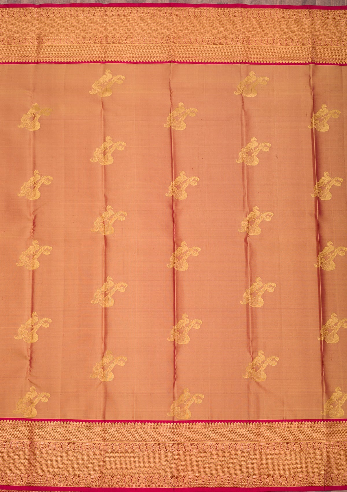 Gold Zariwork Pure Silk Saree-Koskii