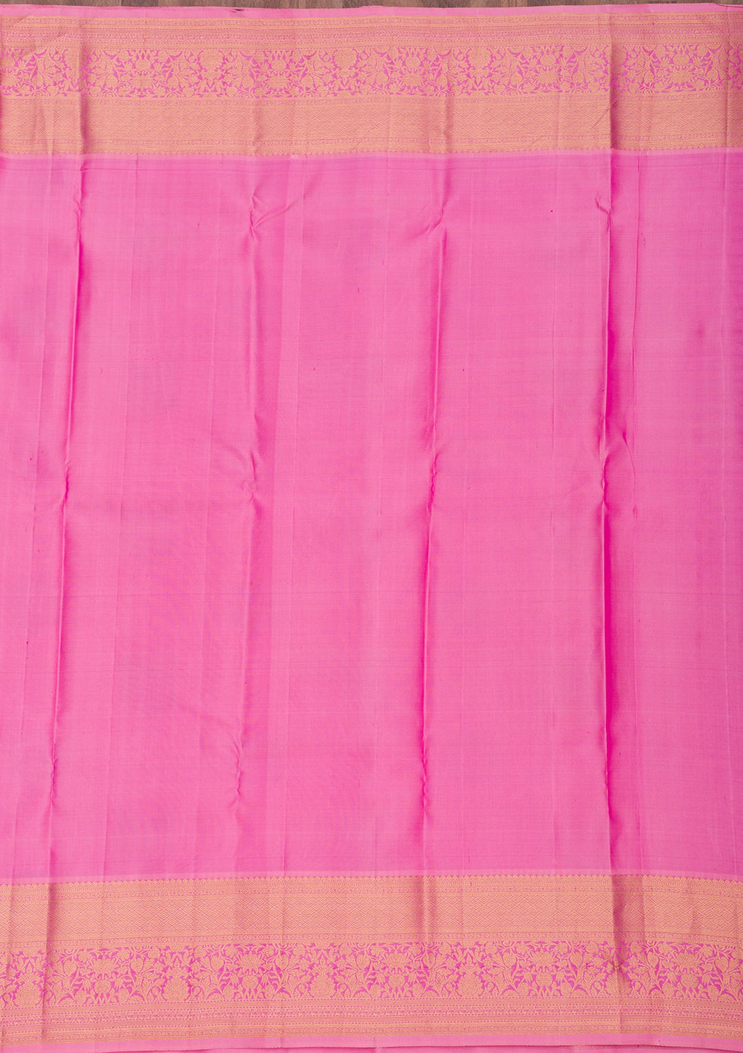 Rani Pink Zariwork Pure Silk Saree-Koskii