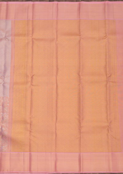 Baby Pink Zariwork Pure Silk Saree-Koskii