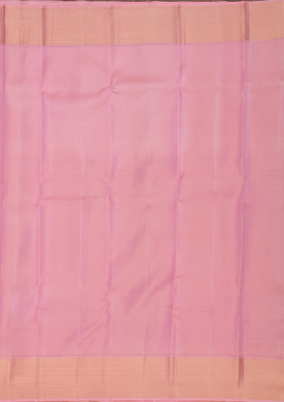 Baby Pink Zariwork Pure Silk Saree-Koskii
