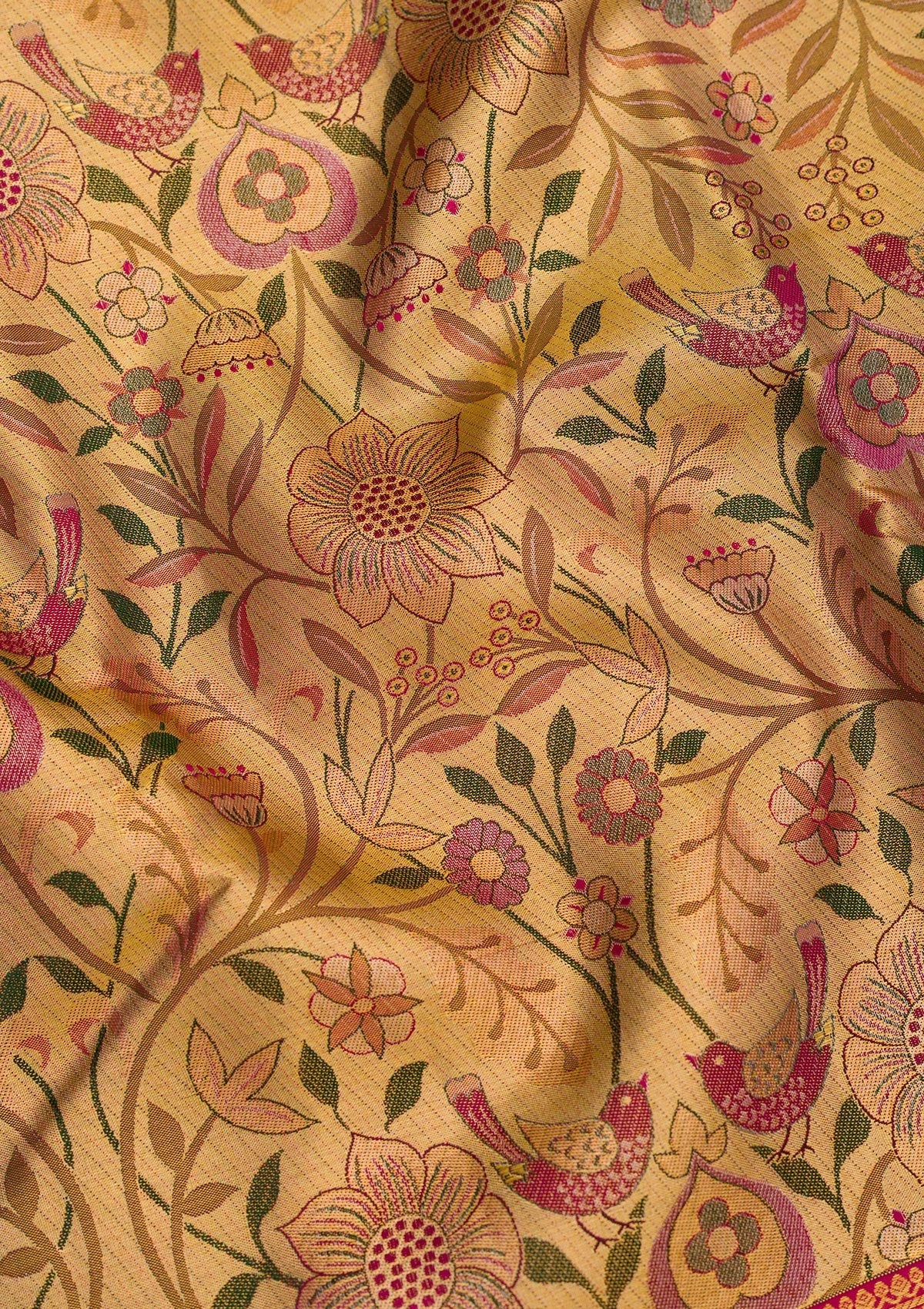 Gold Zariwork Pure Silk Saree-Koskii