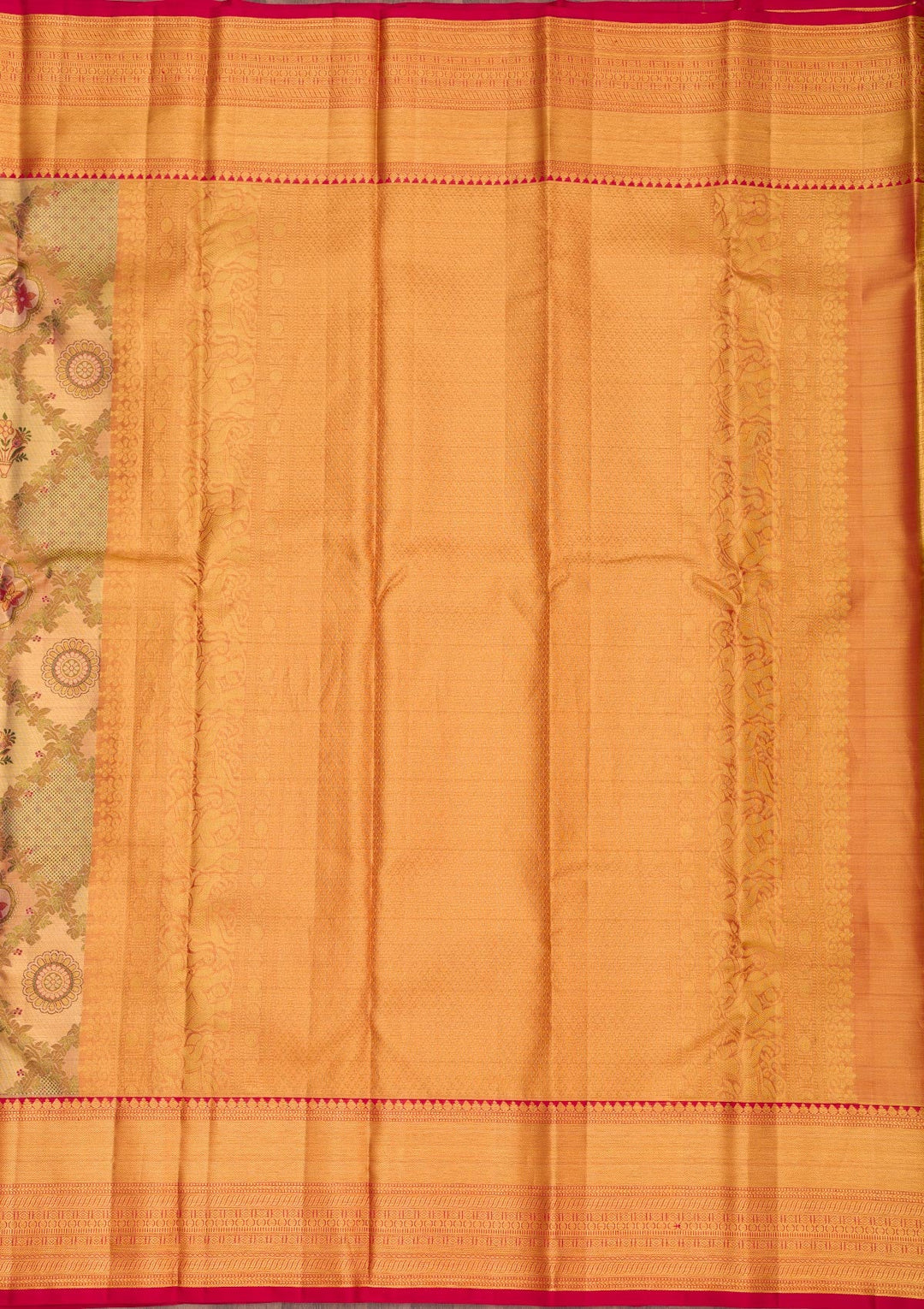 Gold Zariwork Pure Silk Saree-Koskii
