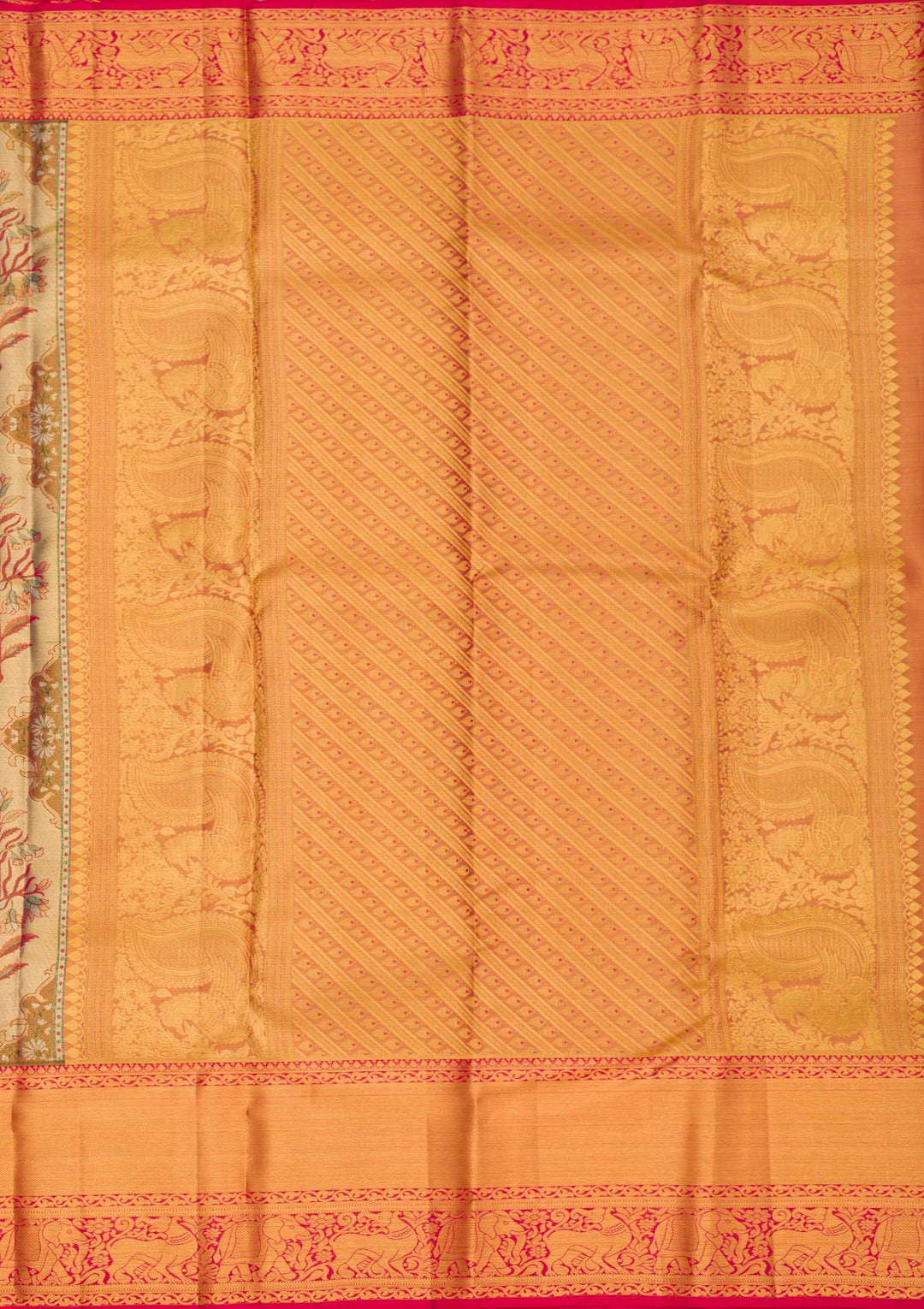 Gold Zariwork Pure Silk Saree-Koskii