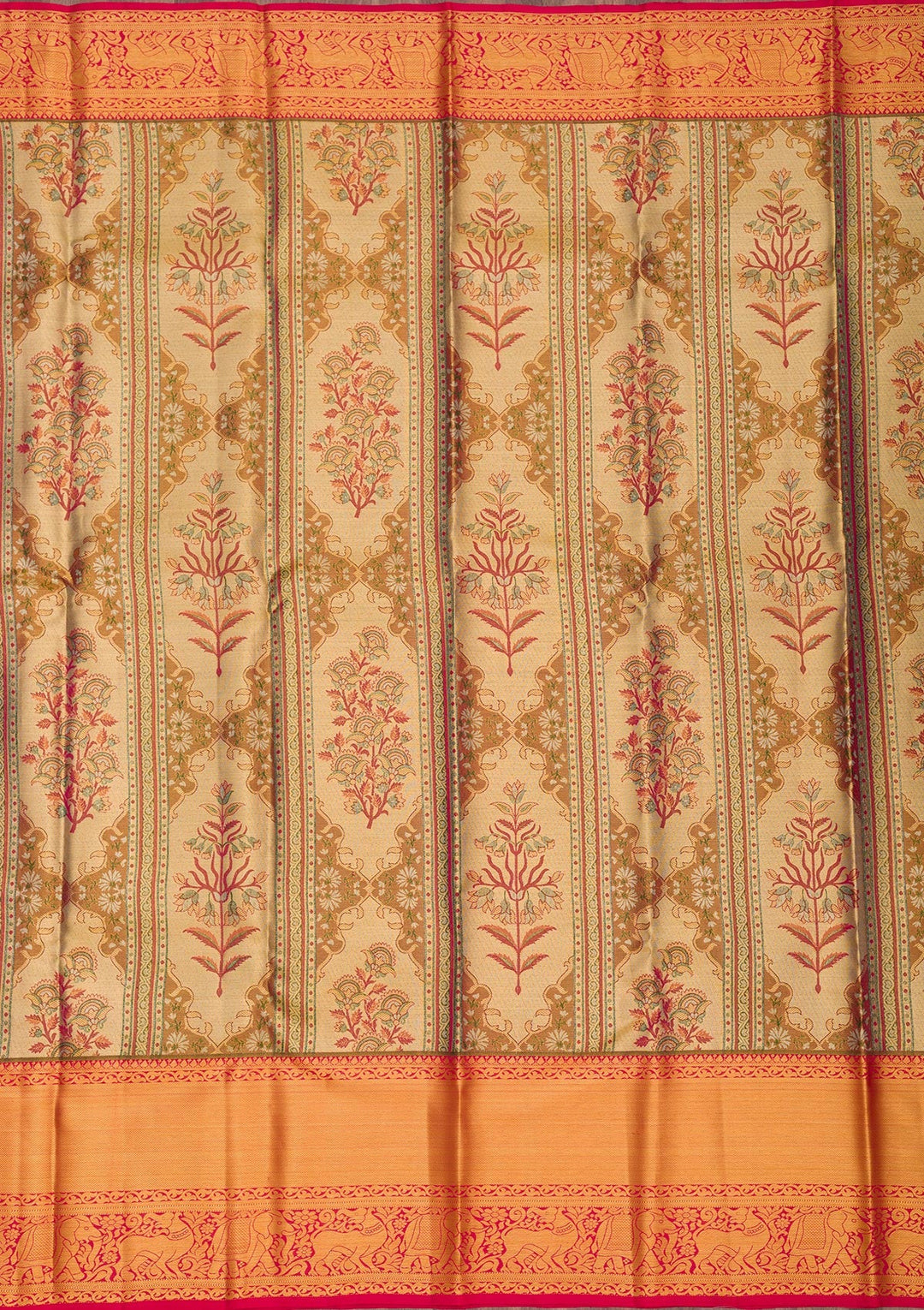 Gold Zariwork Pure Silk Saree-Koskii