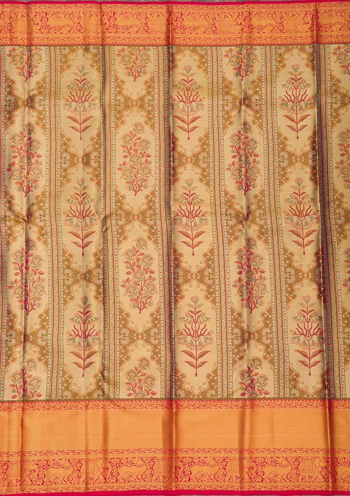 Gold Zariwork Pure Silk Saree-Koskii