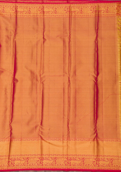 Gold Zariwork Pure Silk Saree-Koskii
