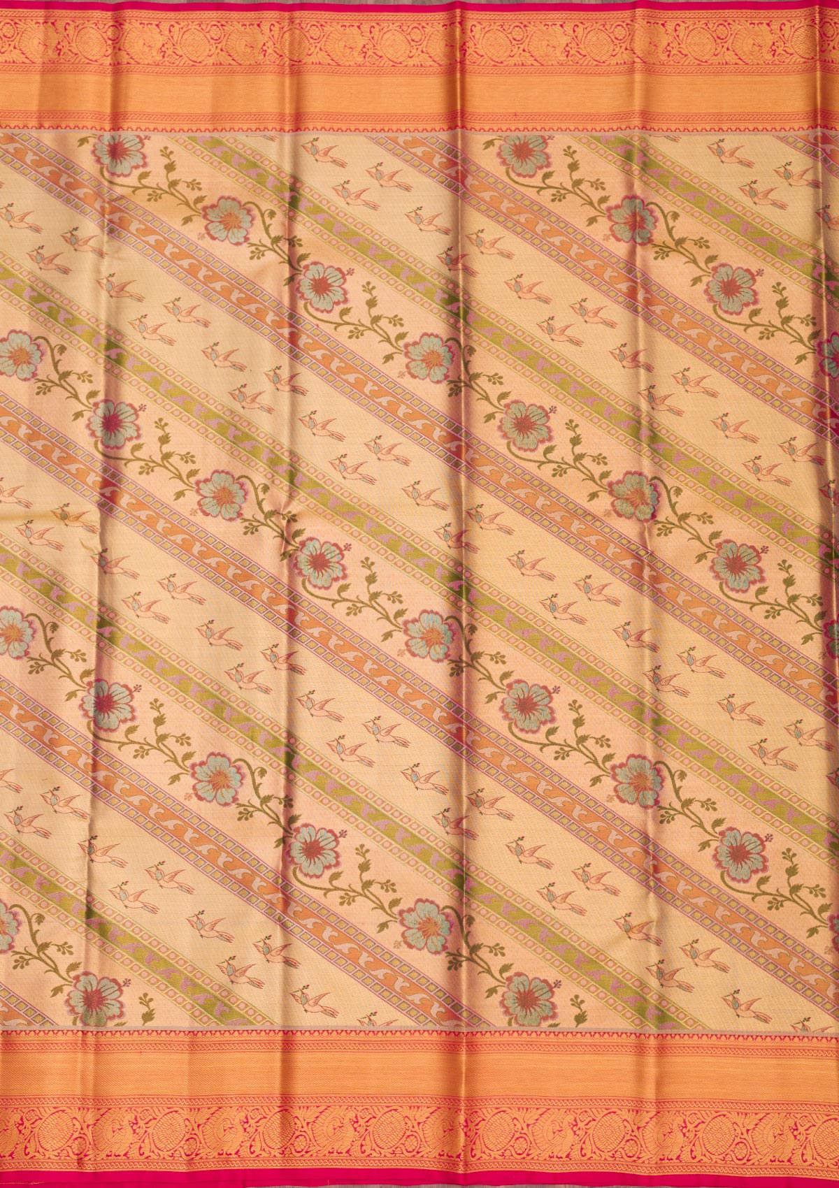 Gold Zariwork Pure Silk Saree-Koskii