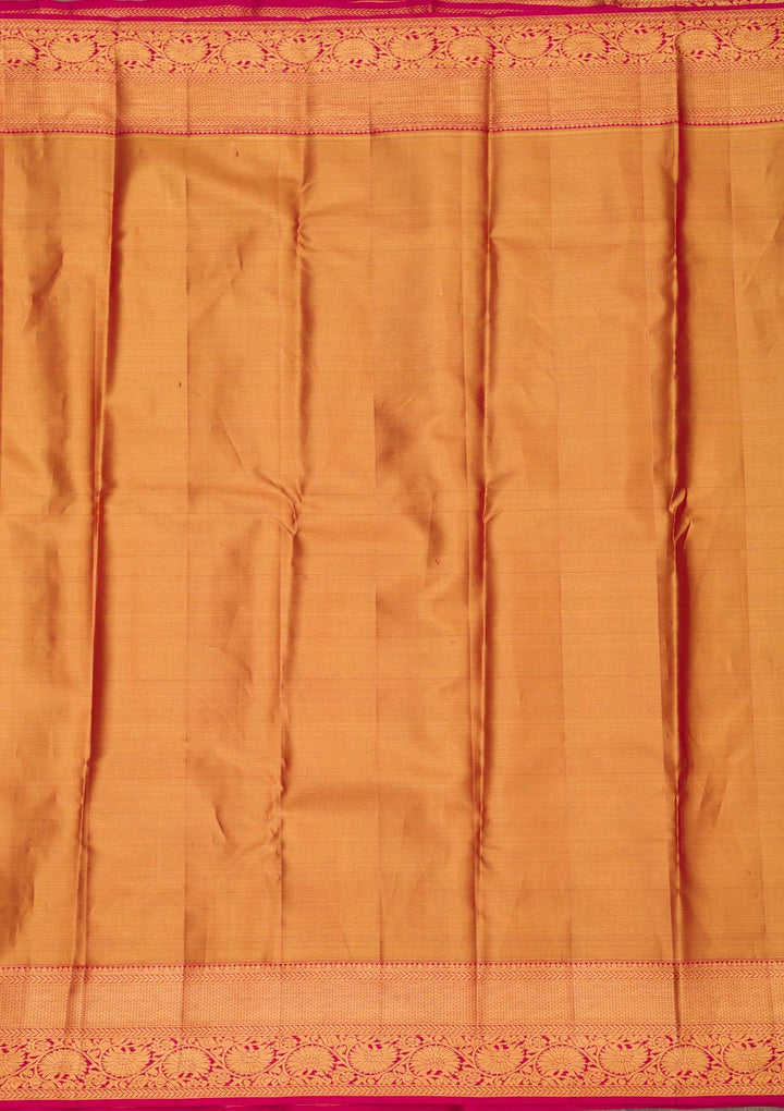 Gold Zariwork Pure Silk Saree-Koskii