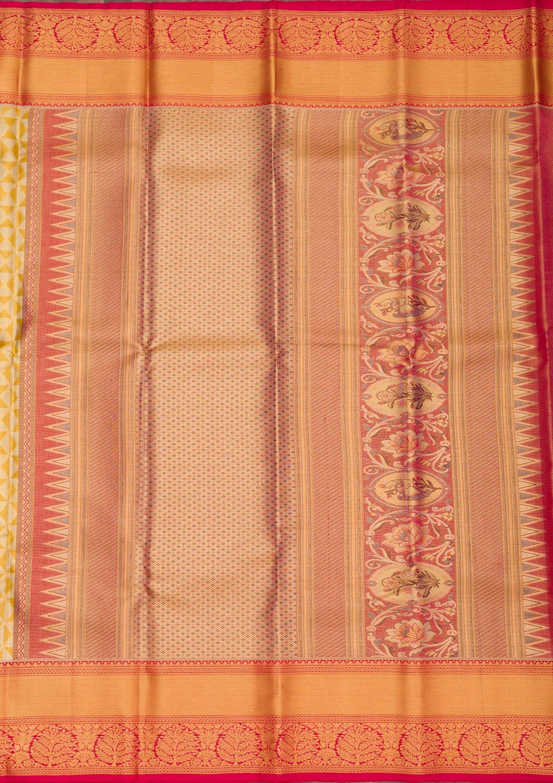 Gold Zariwork Pure Silk Saree-Koskii