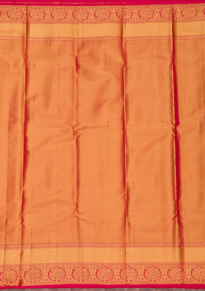 Gold Zariwork Pure Silk Saree-Koskii