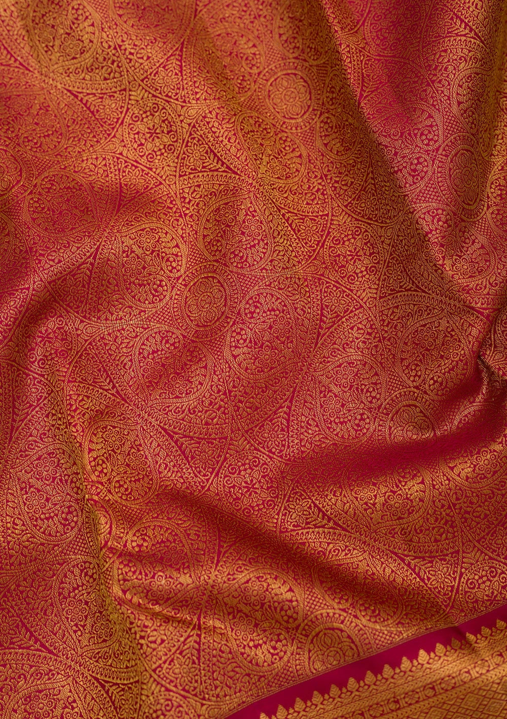 Maroon Zariwork Pure Silk Saree-Koskii