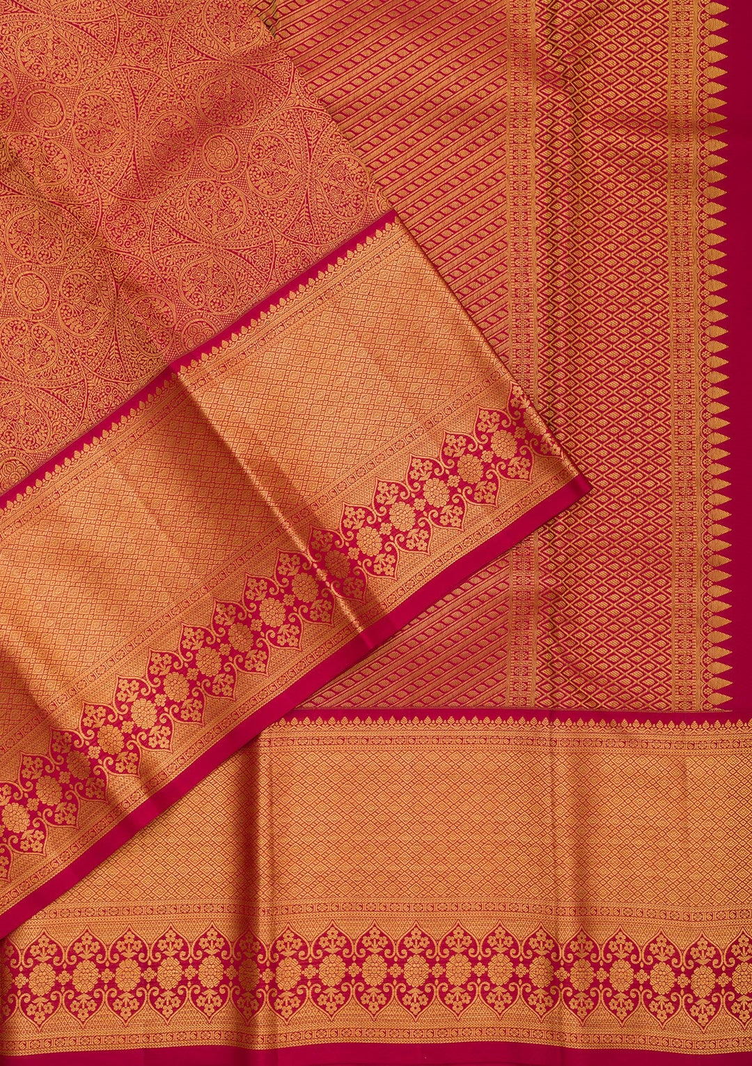 Maroon Zariwork Pure Silk Saree-Koskii