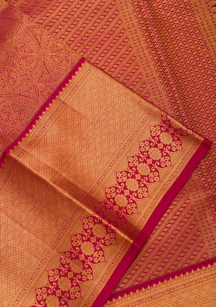 Maroon Zariwork Pure Silk Saree-Koskii