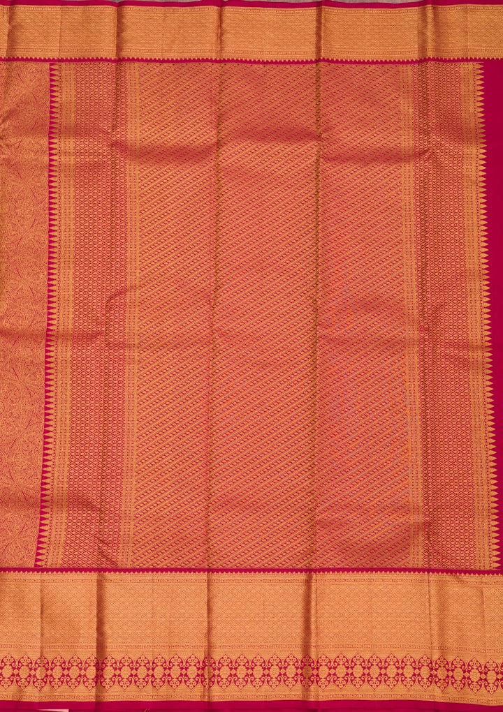 Maroon Zariwork Pure Silk Saree-Koskii