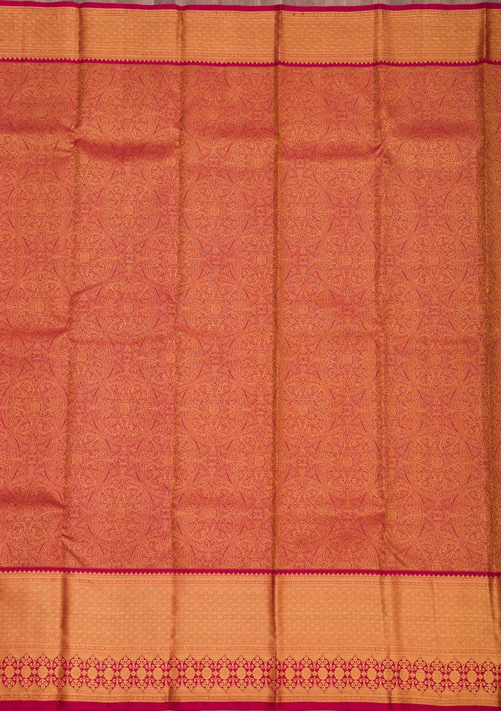 Maroon Zariwork Pure Silk Saree-Koskii