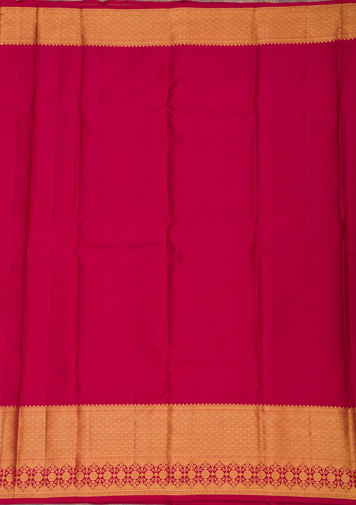 Maroon Zariwork Pure Silk Saree-Koskii