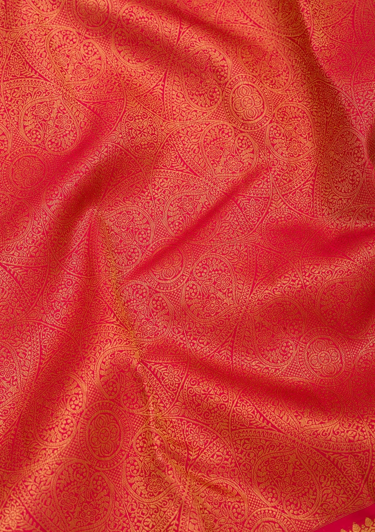 Red Zariwork Pure Silk Saree-Koskii