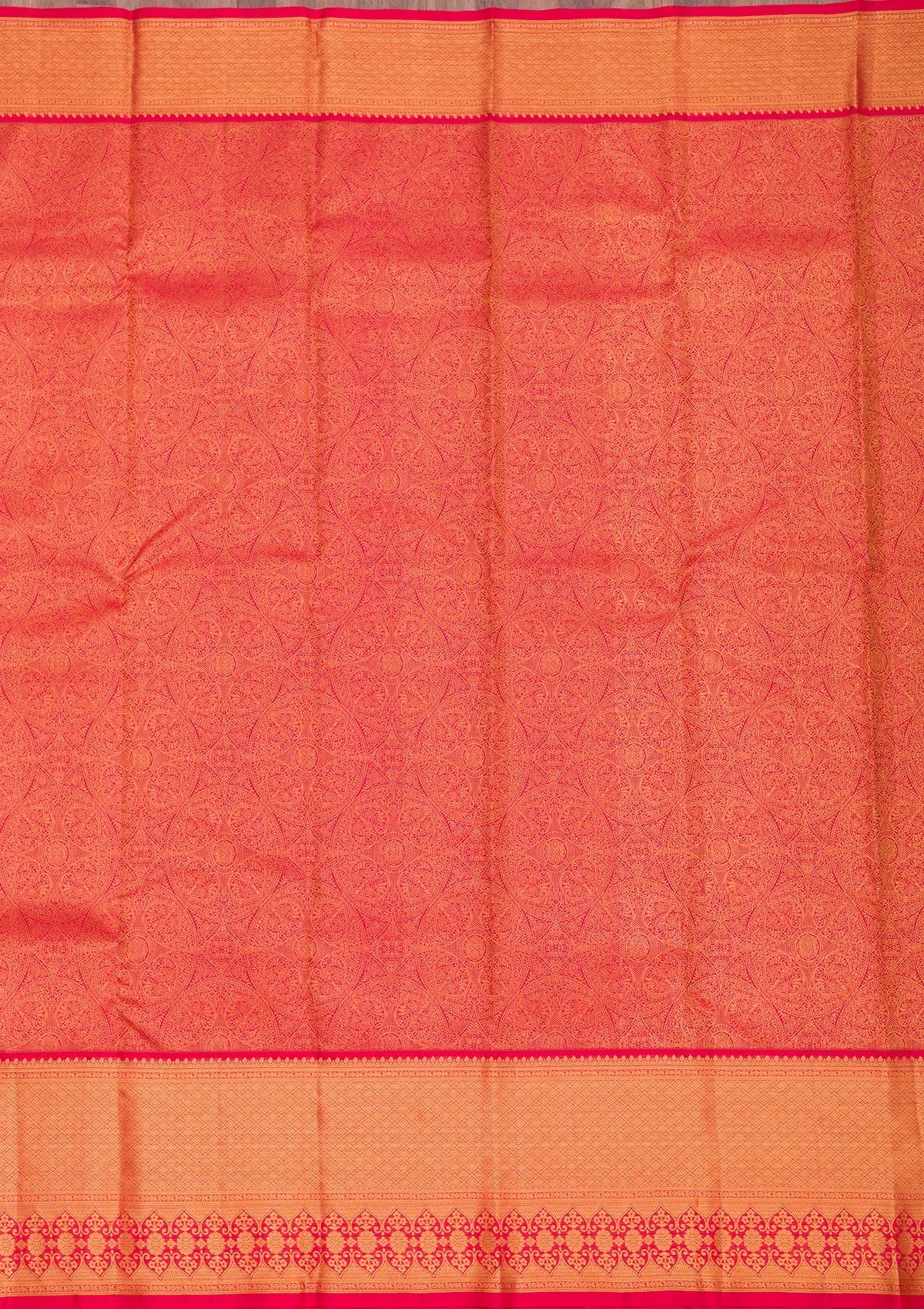 Red Zariwork Pure Silk Saree-Koskii