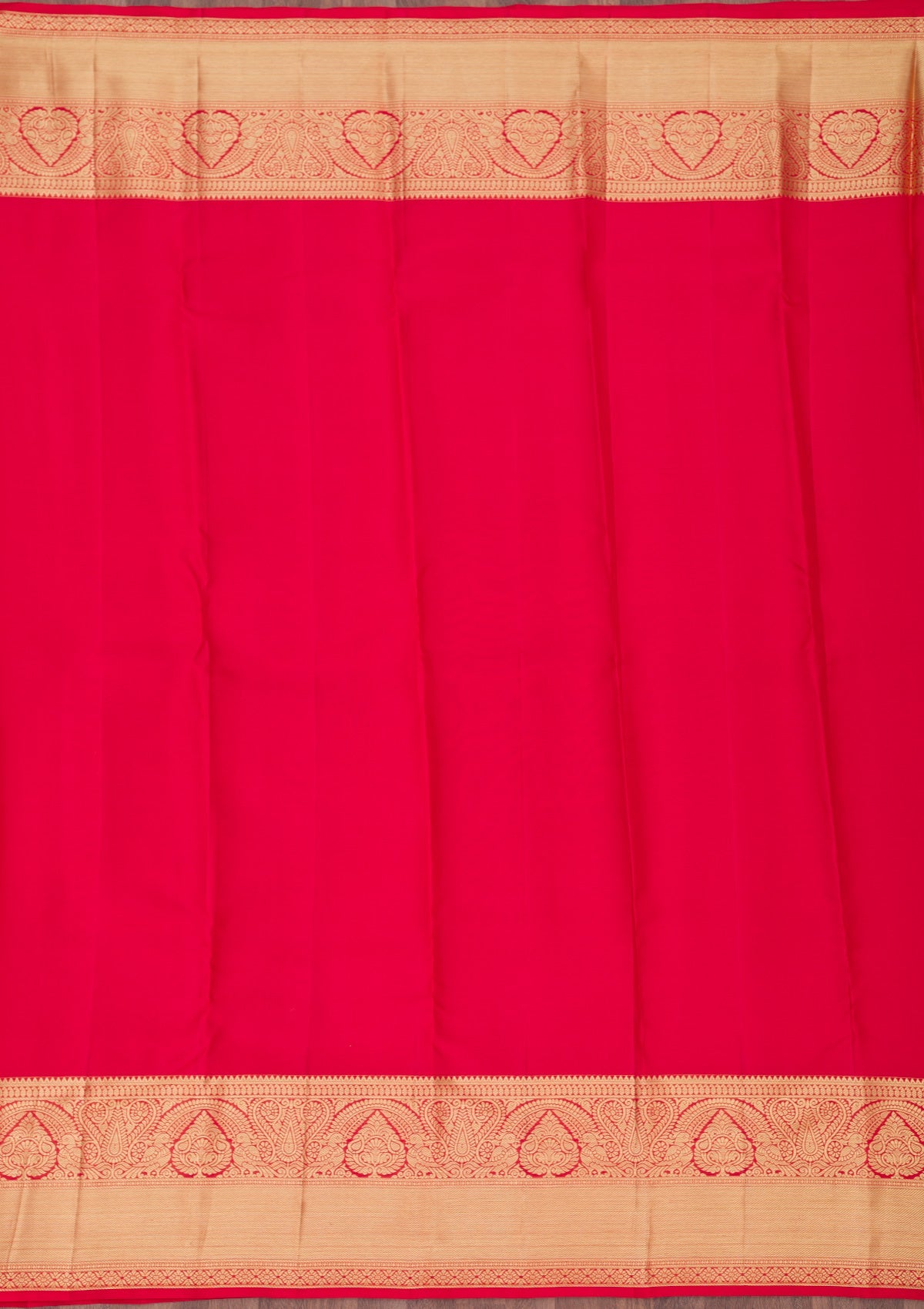 Red Zariwork Pure Silk Saree-Koskii