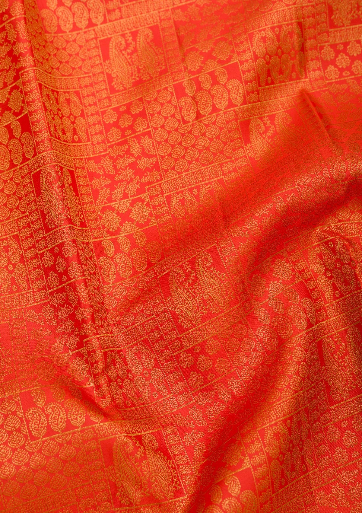 Red Zariwork Pure Silk Saree-Koskii