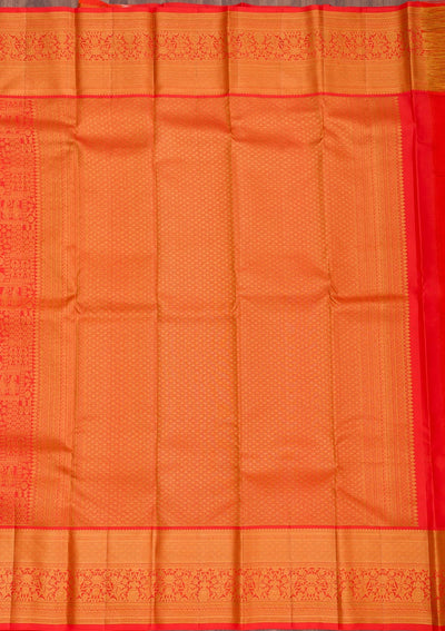 Red Zariwork Pure Silk Saree-Koskii