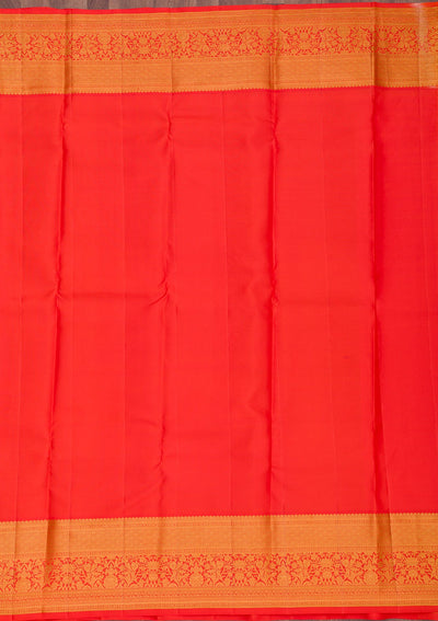 Red Zariwork Pure Silk Saree-Koskii