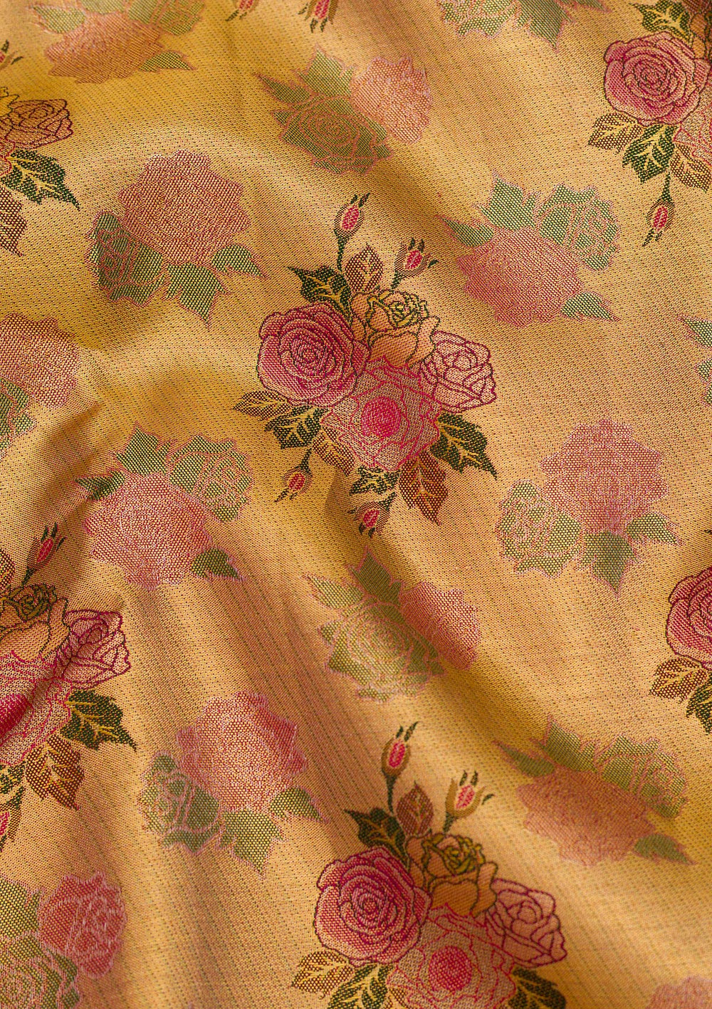 Gold Zariwork Pure Silk Saree-Koskii