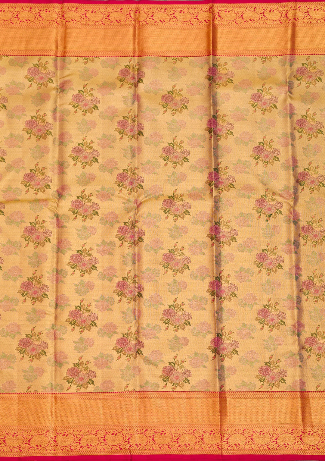 Gold Zariwork Pure Silk Saree-Koskii