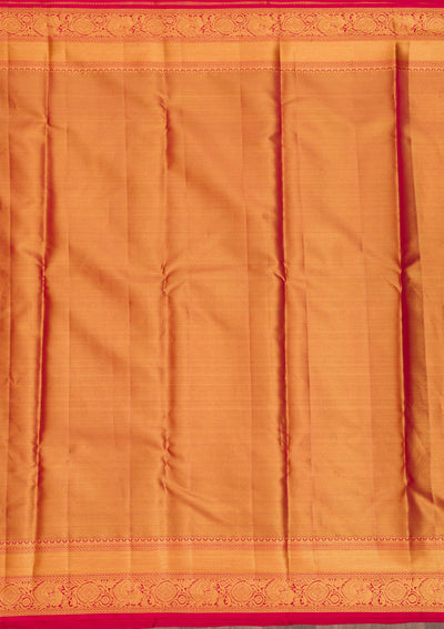 Gold Zariwork Pure Silk Saree-Koskii