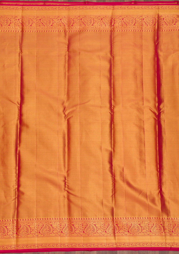Gold Zariwork Pure Silk Saree-Koskii
