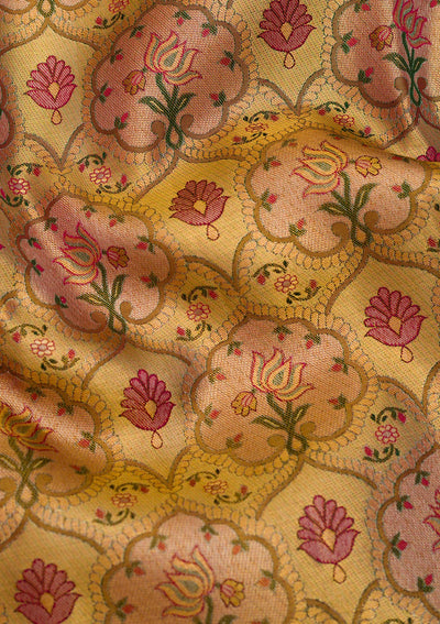 Gold Zariwork Pure Silk Saree-Koskii