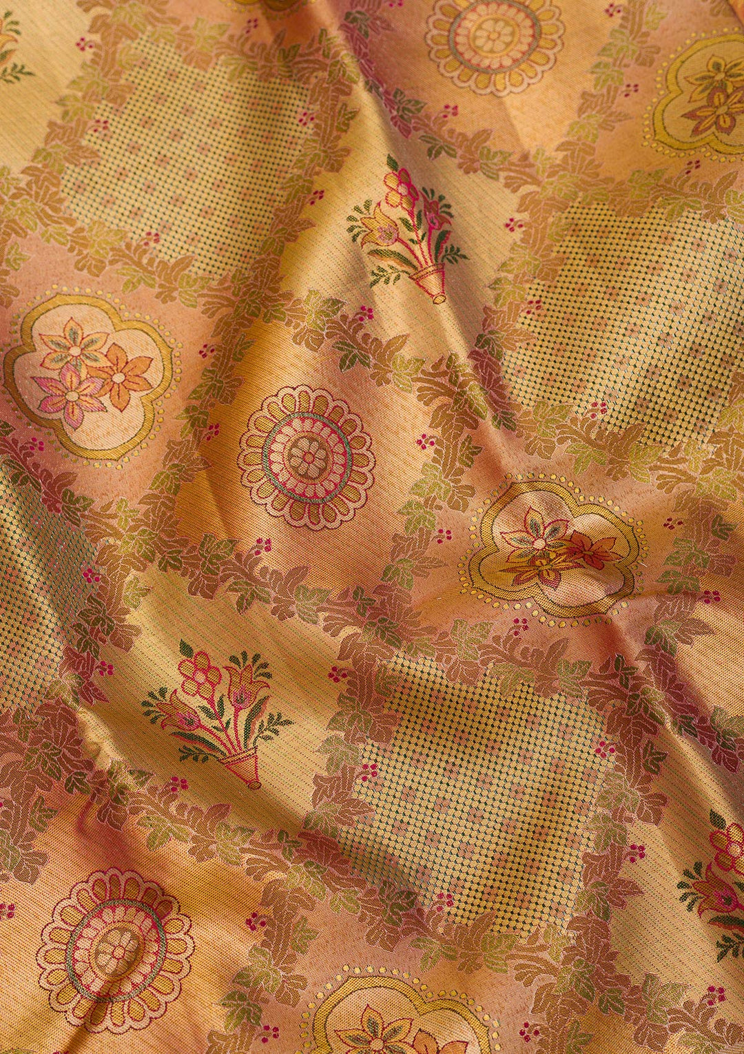 Gold Zariwork Pure Silk Saree-Koskii