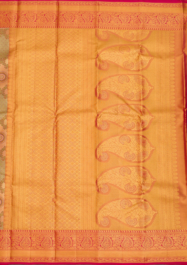 Gold Zariwork Pure Silk Saree-Koskii