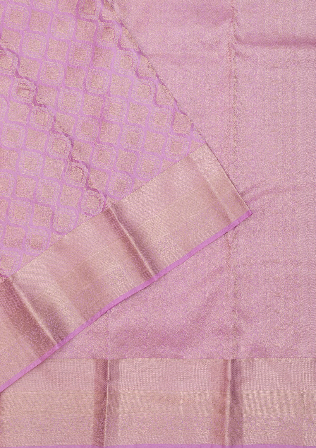 Lavender Zariwork Pure Silk Saree-Koskii
