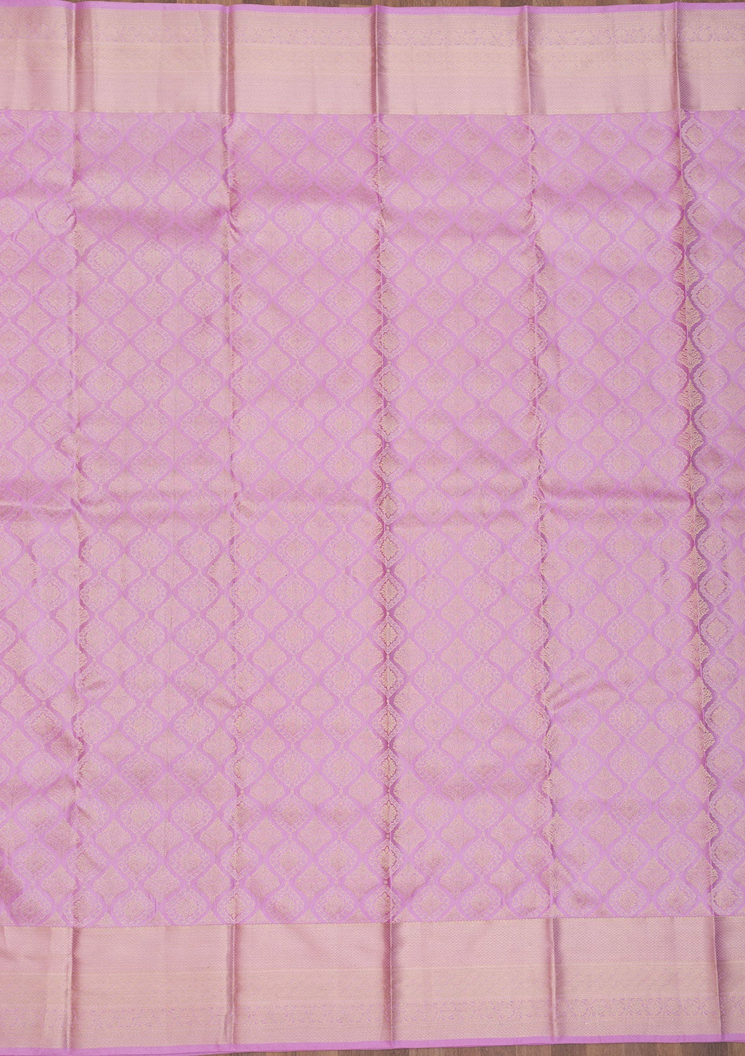 Lavender Zariwork Pure Silk Saree-Koskii