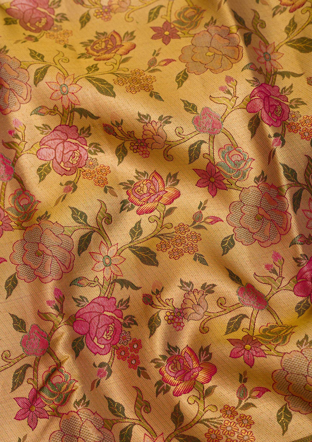 Gold Zariwork Pure Silk Saree-Koskii