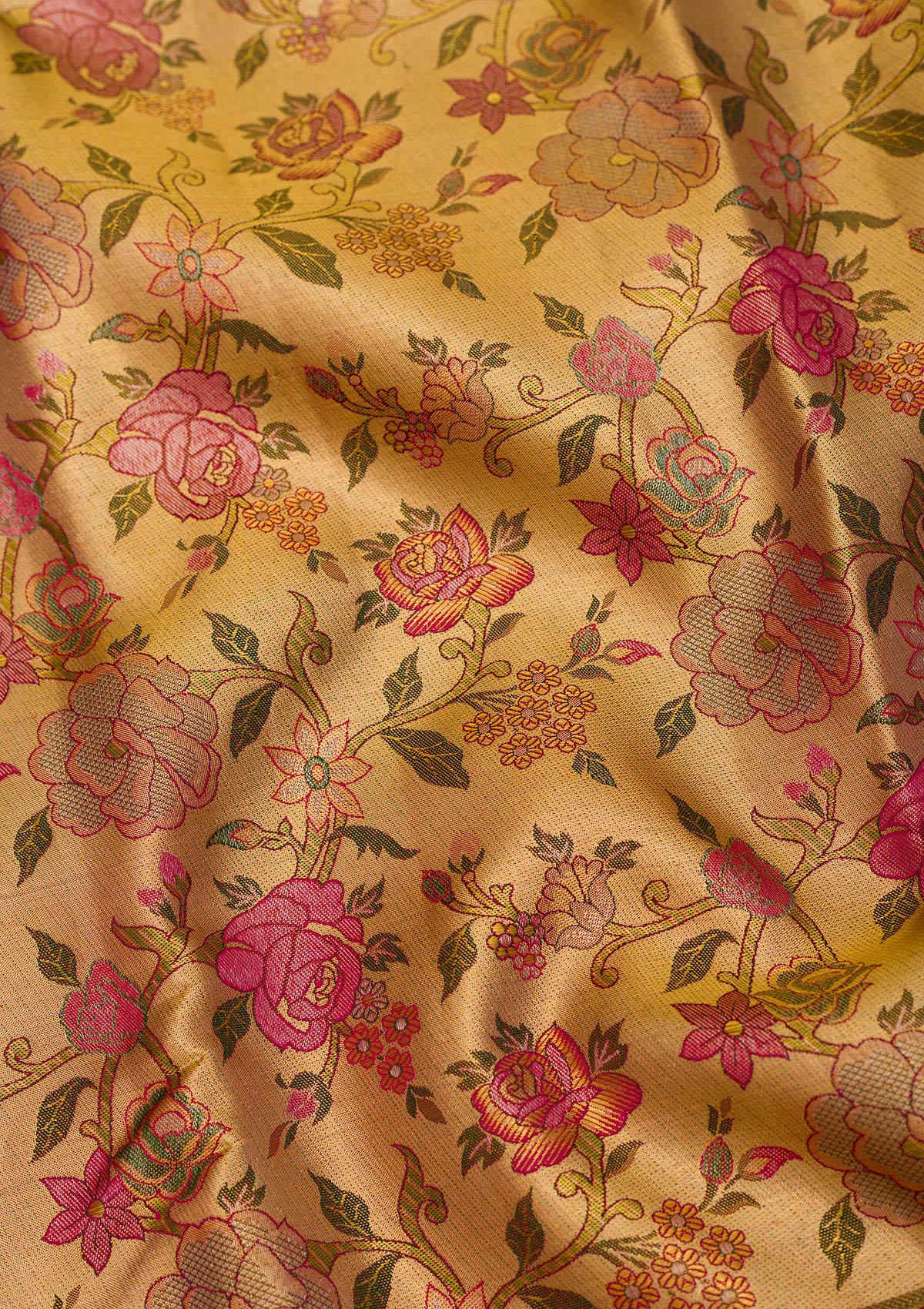 Gold Zariwork Pure Silk Saree-Koskii
